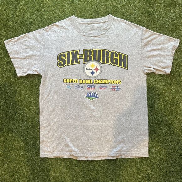 Unbranded Other - Vintage Y2K Pittsburgh Steelers Six-Burgh NFL Football Graphic T Shirt Mens XL
